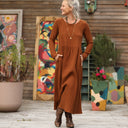 Robe Anaëlle - Double gaze de coton Camel