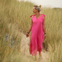 Robe Laëtitia - lin rose fluo