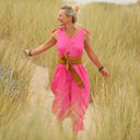 Robe Laëtitia - lin rose fluo