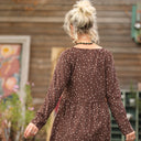 Robe Anaëlle - Velours milleraies Léo choco