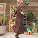 Robe Anaëlle - Velours milleraies Léo choco