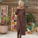 Robe Anaëlle - Velours milleraies Léo choco