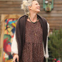 Robe Anaëlle - Velours milleraies Léo choco