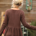 Robe Anaëlle - Double gaze de coton chocolat