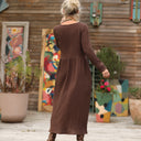 Robe Anaëlle - Double gaze de coton chocolat