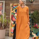 Robe Anaëlle - double gaze de coton caramel
