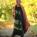 Robe Armande – velours milleraies vert anglais