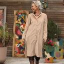 Robe Yuna - velours côtelé sable