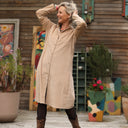 Robe Yuna - velours côtelé sable