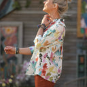 Blouse Isabeau - satin de coton Aquarelle