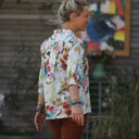 Blouse Isabeau - satin de coton Aquarelle