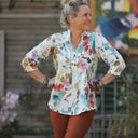 Blouse Isabeau - satin de coton Aquarelle