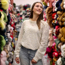 Blouse  Fantine - Coton ivoire brodé relief