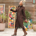 Robe Yuna - Velours milleraies chocolat