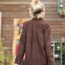 Robe Yuna - Velours milleraies chocolat