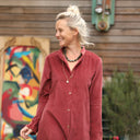 Robe Yuna - velours côtelé terracotta