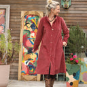 Robe Yuna - velours côtelé terracotta