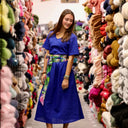 Robe Juliette - Lin bleu majorelle