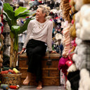 Blouse  Clarisse - Jersey brodé blanc cassé