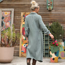 Robe Pensée - Double gaze de coton vert cactus