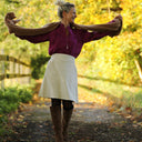 Jupe Maya - velours côtelé ivoire