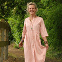 Robe Diane - Lin rose poudré