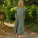 Robe Diane - Double gaze de coton cactus