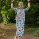 Robe Diane - Coton Volière bleutée