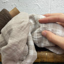 Coupon - double gaze de coton carreaux  - 70x130 (B30)