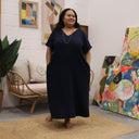 Robe Manelle  - popeline de coton "constellations"