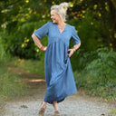 Robe Édonie — Jean léger bleu