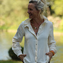 Blouse Émilie – Double gaze de coton ivoire