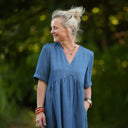 Robe Édonie — Jean léger bleu