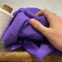 Coupon - sergé de coton violet (toile épaisse pour pantalon)150 x240 (D67)