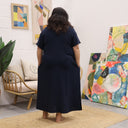 Robe Manelle  - popeline de coton "constellations"