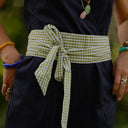 Ceinture Anita - Vichy de coton vert