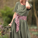 Robe Louisa - Viscose/lin kaki