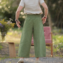 Pantalon Briac - lin vert pomme