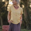 Blouse Nila Lin chiné jaune doux | Quintessence