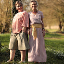 Blouse Annette Broderie de coton rose pamplemousse ajourée | Quintessence