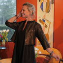 Boléro Ange - Gravure botanique noire/dorée