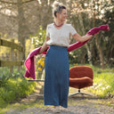 Jupe longue Maya - jean lyocell bleu