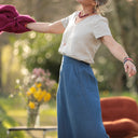 Jupe longue Maya jean lyocell bleu | Quintessence