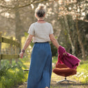 Jupe longue Maya - jean lyocell bleu