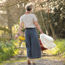 Pantalon Briac - lin stone wash Brume d’Azur