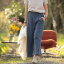 Pantalon Briac - lin stone wash Brume d’Azur