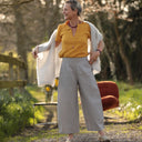 Pantalon Briac - lin gris perle