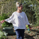 Blouse Annette - Double gaze de coton “Petits Cœurs d’Été”