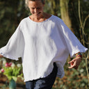 Blouse Annette – Double gaze de coton blanche