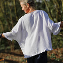 Blouse Annette – Double gaze de coton blanche